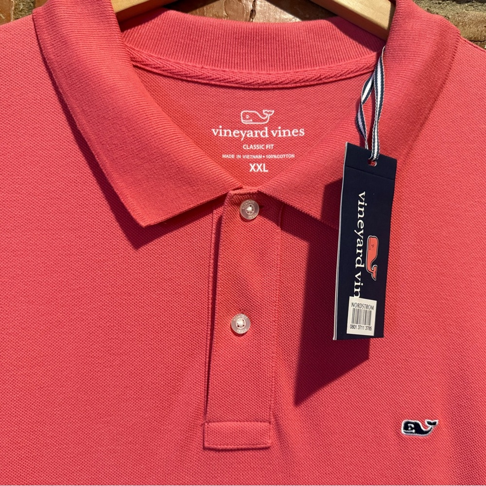 Vineyard Vines Jetty Red Polo Shirt Classic Design XXL NWT